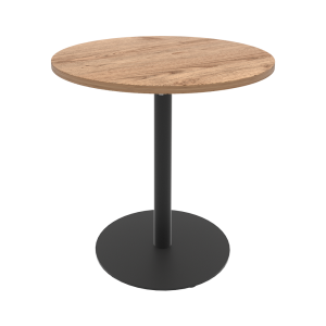 mesa redonda de color madera